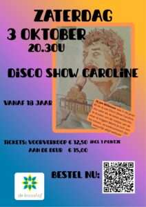 disco show caroline 3 okt2026 kaartverkoop met qr
